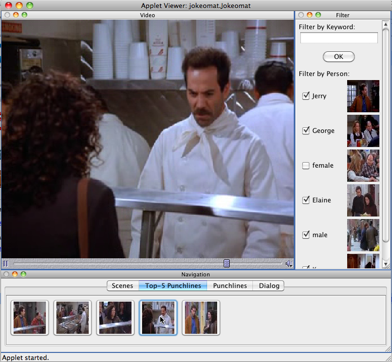 Demo Screenshot from Seinfeld